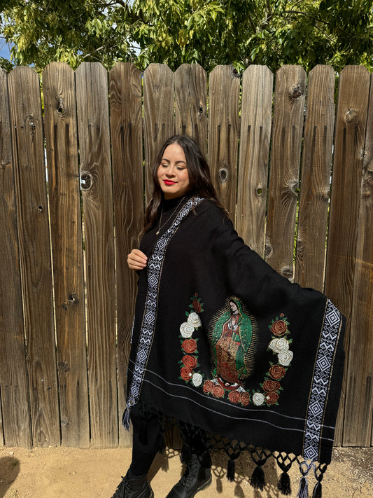 Virgencita shawl/ throw blanket