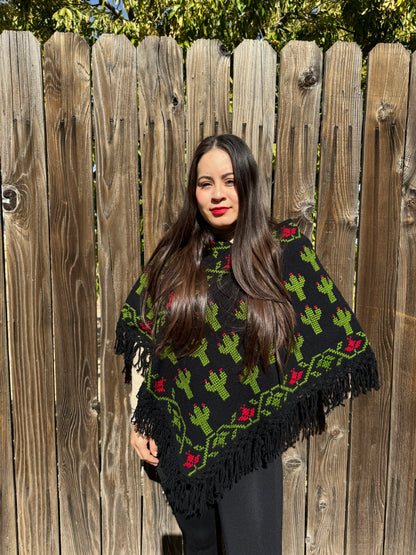 Cactus poncho/shawl
