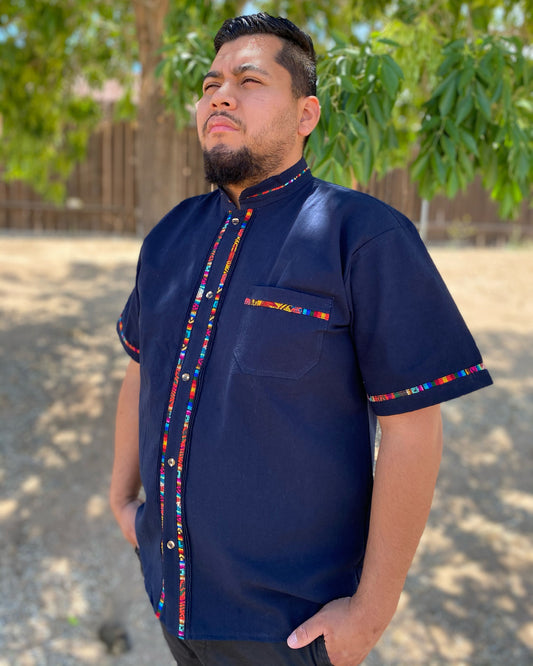 Mens Guayaberas (NAVY BLUE)
